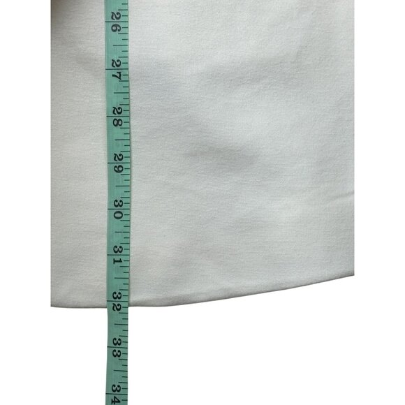 DG2 Diane Gilman Blazer Womens 1X White Zip Pocket Knit Open Front Jacket - Picture 13 of 13